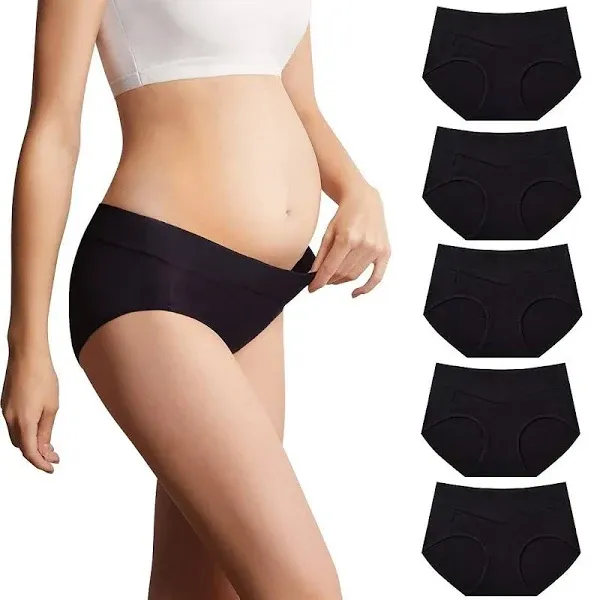 Mama Cotton Women's Under The Bump Maternity Panties