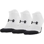 Under Armour Unisex Performance Tech 3-Pack No-Show Socks - White, MD