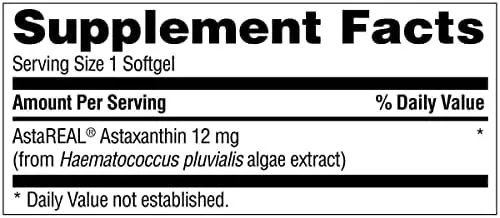 Astaxanthin 12mg., 120 Softgels by TruNature USA