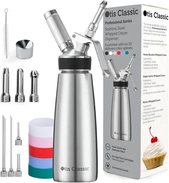 Professional Whipped Cream Dispenser - Stainless Steel Whipped Cream Maker, Larg