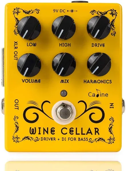 Caline CP-60 Wine Cellar Driver Guitar Effects Pedals Classic Tube Bass Amp Guitar Yellow Pedal