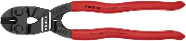 Knipex 71 41 200, CoBolt® High Leverage 20° Angled Compact Bolt Cutters, 8&#034;,Bulk