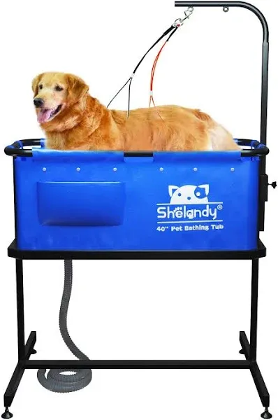 SHELANDY 40&#034; Pet Bathtub | Dog Cat Grooming Bathing and Shower