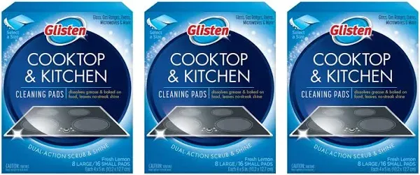 Glisten Cooktop & Kitchen Cleaning Pads