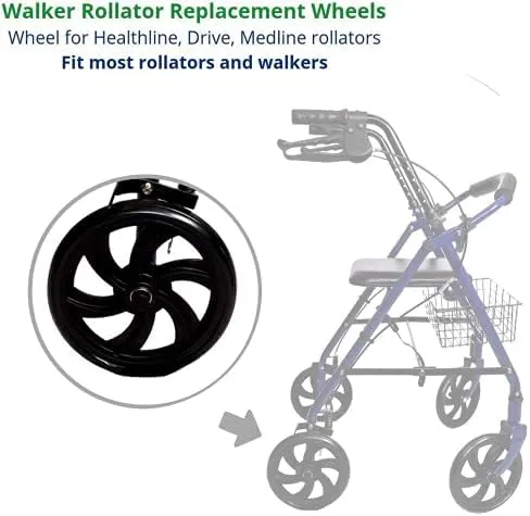 Healthline Walker Rollator Replacement Wheels