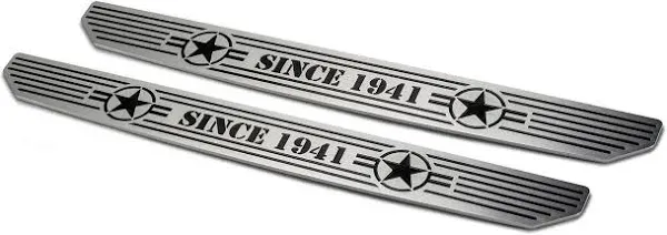 DV8 Offroad D-JL-180014-ST<wbr/>R4 Rear Sill Plates with in.Since 1942 in. Logo