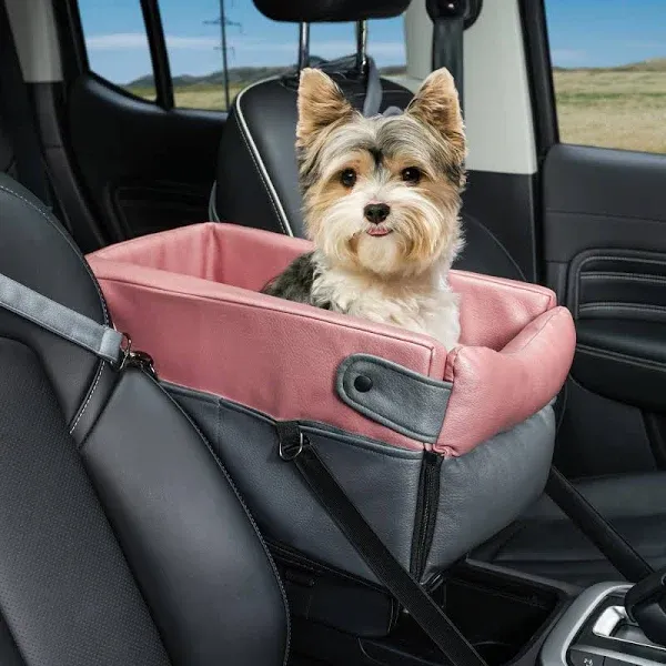 Center Console Dog Car Seat for Small Dogs – Stylish Water &amp; Scratch Resistan...