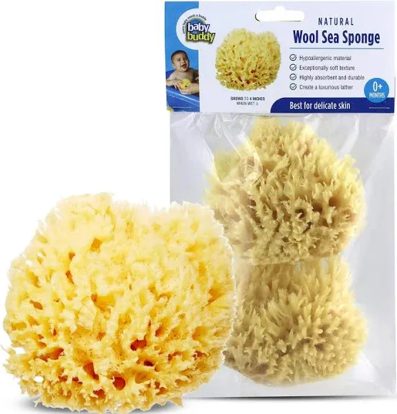 Baby Buddy Natural Wool Sea Sponge Baby Bath Sponge