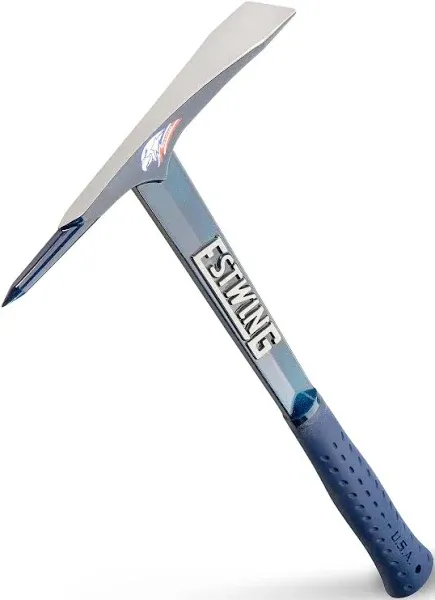 ESTWING Burpee Rock Pick - 17" Geologist Tool with Pointed Tip & Shock Reduction Grip - BP500