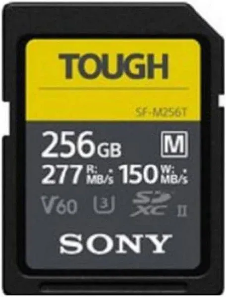 Sony Tough-M Series SDXC UHS-II Card 256GB, V60, CL10, U3, Max R277MB/S, W150MB/S, Black & TIME Timer Home MOD - 60 Minute Kids Visual Timer Home Edition