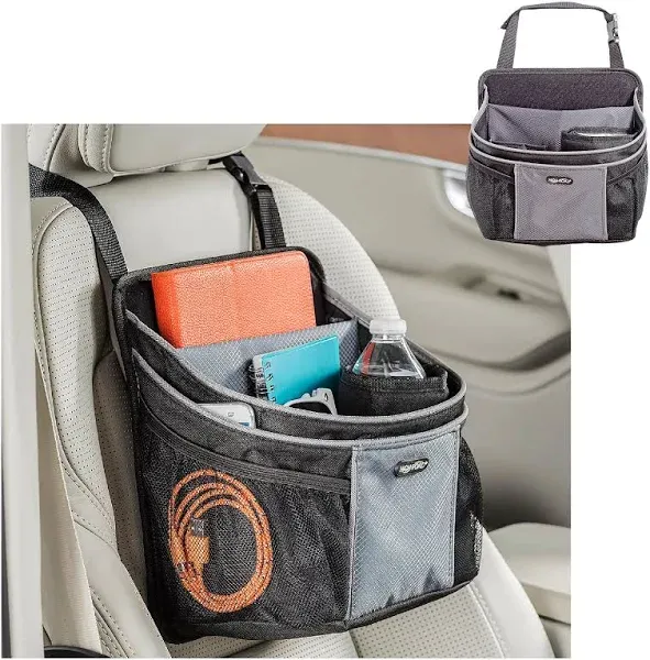 DriverStash Car Front Seat Organizer with Insulated Cup Holder, Padded Tablet...