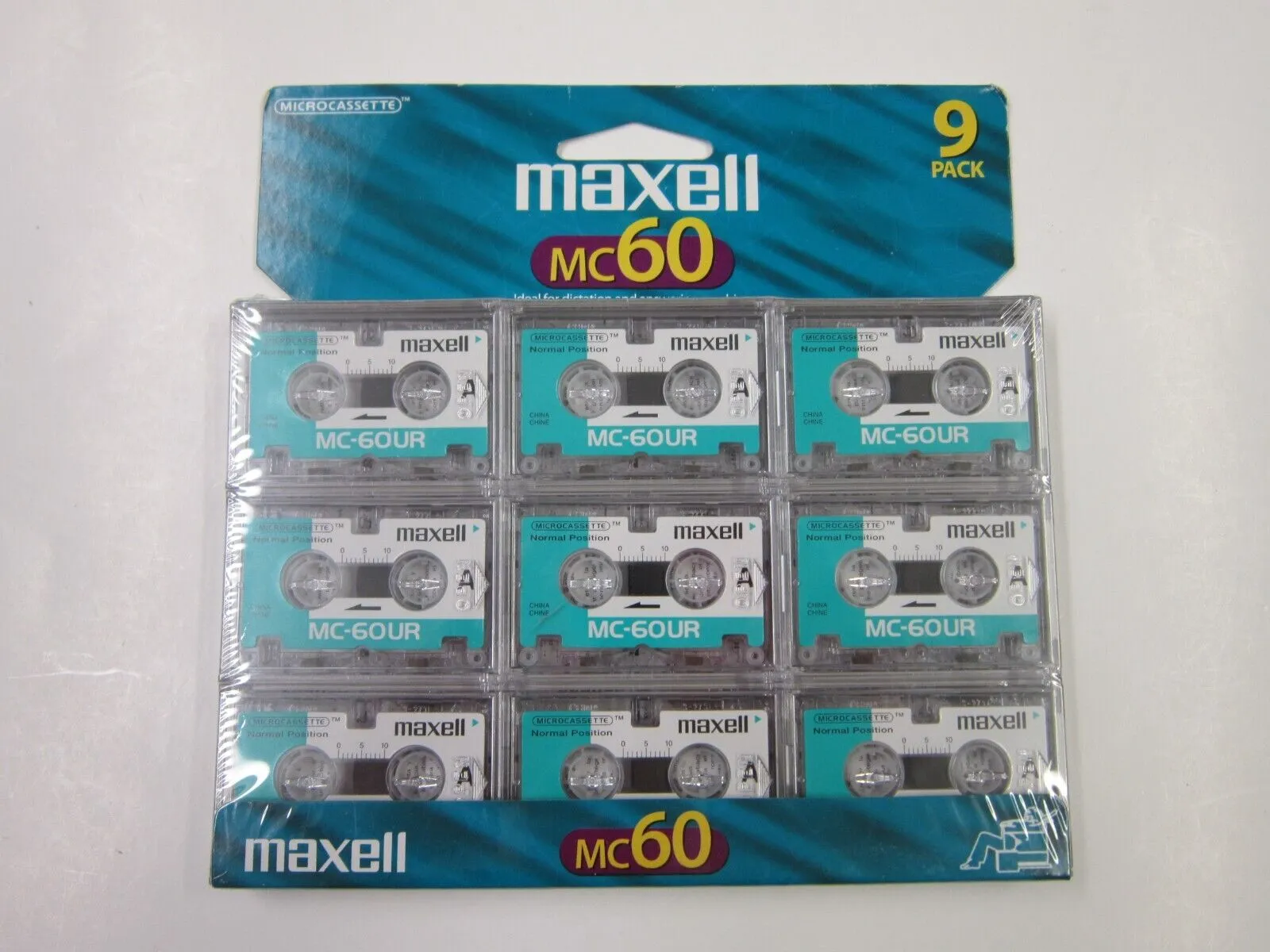 Maxell MC-60UR Microcassette Tapes 9 Pack