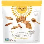 Simple Mills Sweet Thins Cookies, Nut & Seed Flour, Honey & Cinnamon, Gluten Free, Paleo Friendly, Healthy Snacks, 4.25 oz Pack of 6