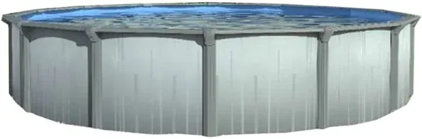 Lake Effect Pools 'Meadows Reprieve' 21' Round Above Ground Swimming Pool | 52" Inch Height | Resin Protected Steel Sided Walls | 25 Gauge Overlap Liner & Skimmer