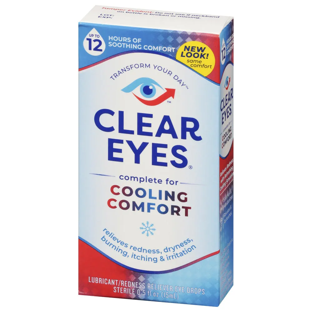 Cooling Comfort Redness Eye Drops, Soothes Red Eyes, 0.5 fl oz, 3 Pack