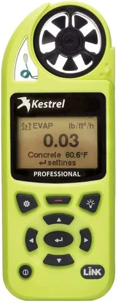 Kestrel 5200 Professional Environmental Meter with Link, HiViz Green