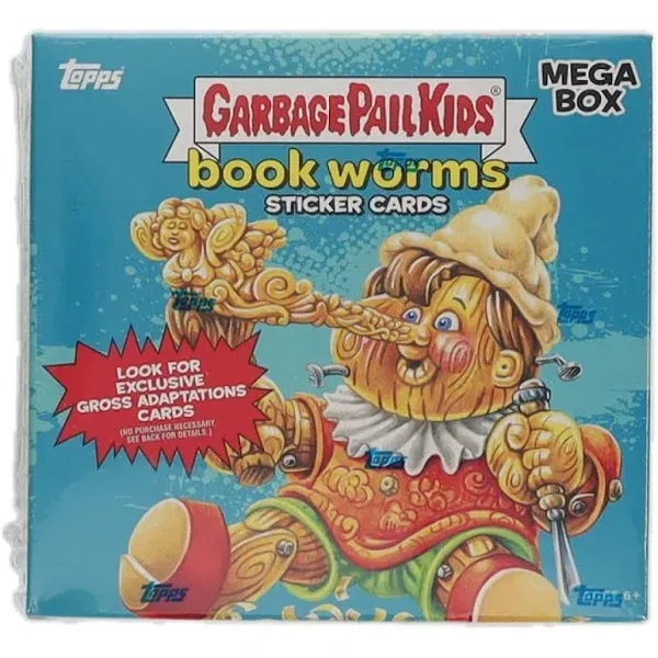 GPK Book Worms Sticker Cards Topps Garbage Pail Kids Mega Box SEALED 136 Sticker