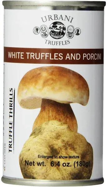 Urbani Truffles, White Truffles and Porcini Sauce - Italian Gourmet Fusion | Ideal for Pasta, Fish and Grilled Meats | Premium Quality, All Natural | Ready to Use Truffle Pasta Sauce | 6.4 oz (180g)