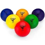 GSM Brands Dodgeballs - Foam, Soft Skin, Low Bounce, 5.9&#034; - Set of 6 Dodge Balls