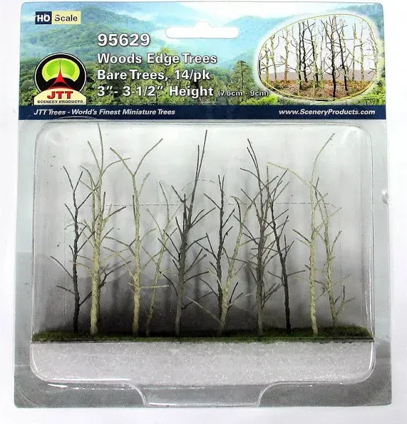 JTT Woods Edge Trees Bare 3" to 3.5" HO-Scale Model Train