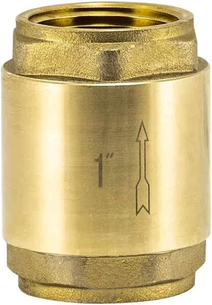 EZ-FLO 20405LF 1 inch IPS Brass In-Line Check Valve