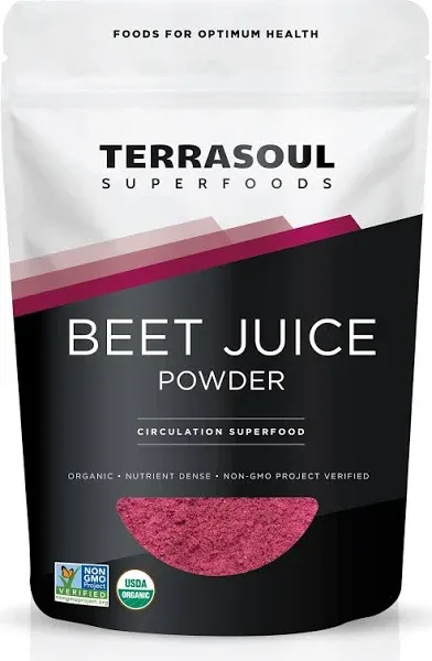 Terrasoul Superfoods Organic Beet Juice Powder, 4 Oz - Grown in USA | Concentrated Beet Juice Crystals | Energy & Stamina…