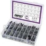 Swpeet 240Pcs 24 Kinds Different Electrolytic Capacitors Range 0.1Uf－1000Uf Asso