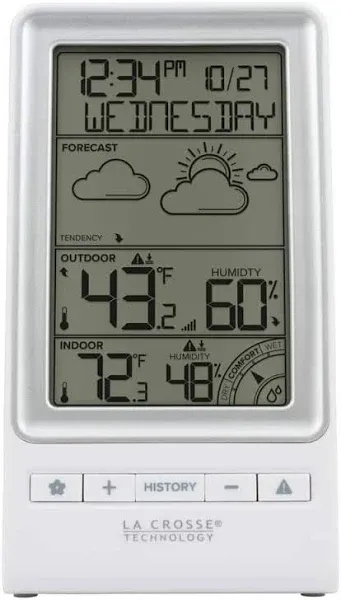 La Crosse Technology 308-1415FCT Wireless Forecast Station, White