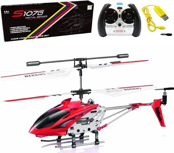 Cheerwing S107/S107G Phantom 3CH 3.5 Channel Mini RC Helicopter with Gyro Crimson