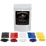 Polly Plastics Color Pellets for Moldable Plastic. Blue, Red, Yellow, Black, White. Color Chart Included.