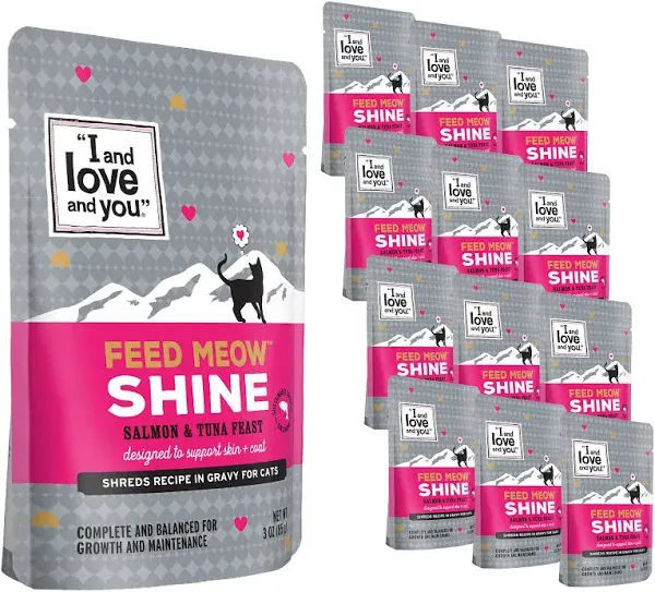 I and love and you Feed Meow Shine Salmon & Tuna Feast Functional Wet Cat Food - 3 Oz