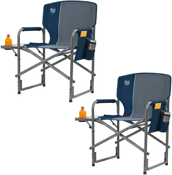 Lightweight Oversized Camping Chair, Portable Aluminum Directors Chair with S...