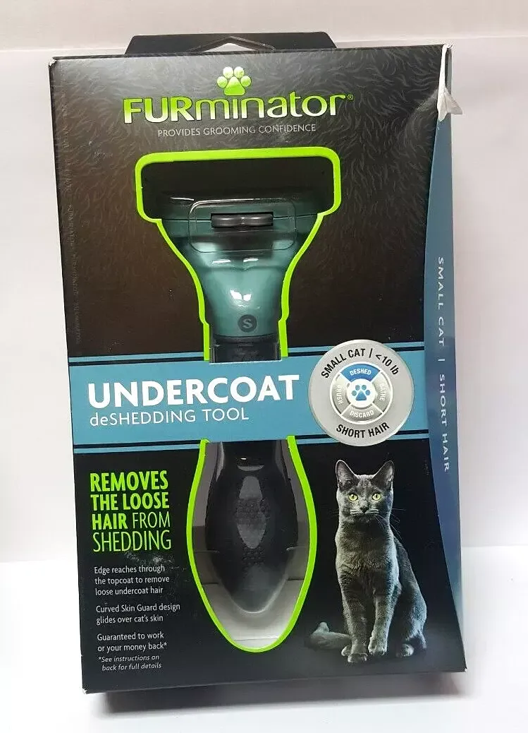 FURminator Undercoat Hair Reduction Deshedding Tool for Small Cats SHORT Hair