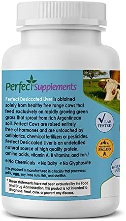 Perfect Supplements Perfect Desiccated Liver 120 Capsules