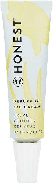 HONEST Depuff + C Eye Cream + 2 types of Hyaluronic Acid 0.5 oz Brand New in Box