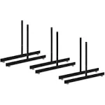 Only Garment Racks Black Gridwall"T" Base Rectangular Tube with Levelers (Econom