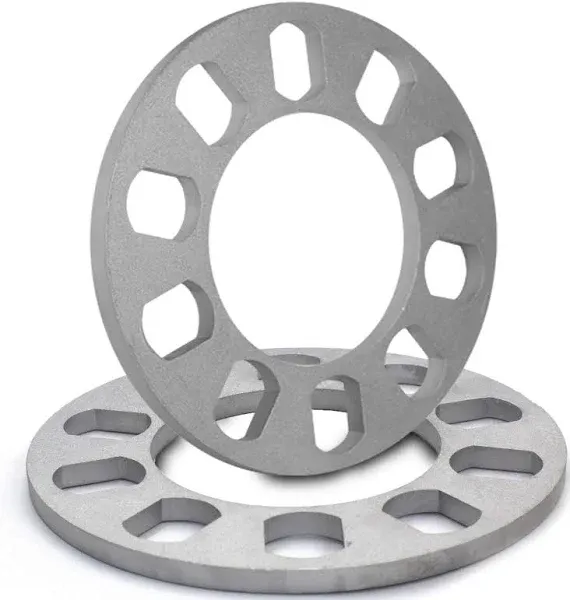 Wheel Accessories Parts 2 Pcs Die Cast Wheel Spacers 8mm 5/16" Thick Fits Bolt Patterns 5x100mm 5x105mm 5x108mm 5x4.25 5x110mm 5x112mm 5x114.30mm 5x4.50 5x115mm 5x4.75 5x120mm Fits 5 Lug Pass Cars