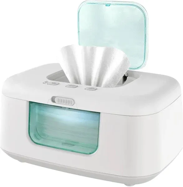 JooL TinyBums Baby Wipe Warmer &amp; Dispenser LED Changing Light On/Off Aqua 