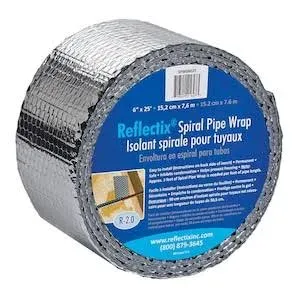 Reflectix Pipe Wrap 6" S X 25 Ft. L Aluminum SPW0602508