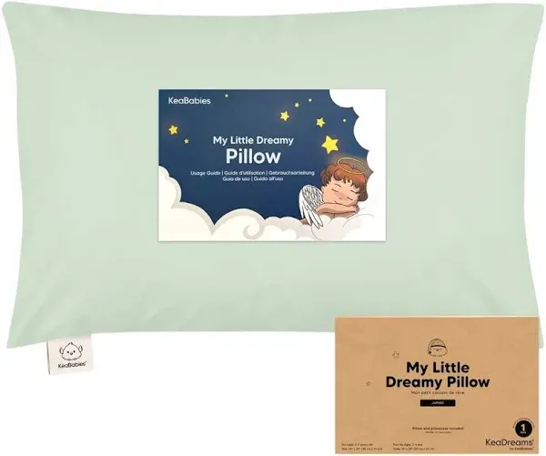 Travel-Friendl<wbr/>y Organic Cotton Toddler Pillow 14x20 - Perfect for Kids on the Go