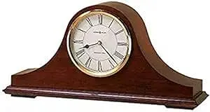 Howard Miller Dorr Mantel Clock II 549-603 – Windsor Cherry Finish, Brass Accents, Black Roman Numerals, Quartz Single-Chime Movement, Volume Control