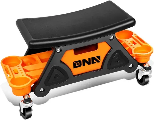 Mechanic Stool Rolling Work Seat w/Swivel Wheels and Storage Tool Tray DNA Motoring