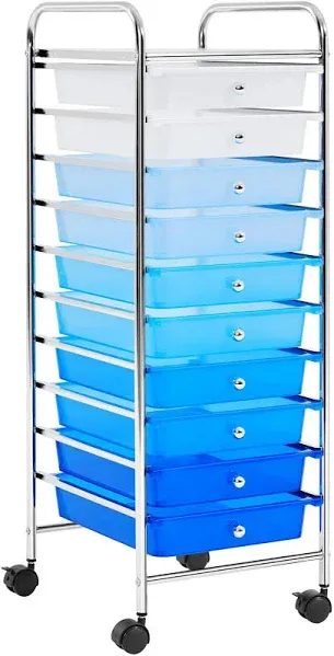 Yaheetech 10 Drawer Rolling Storage Cart