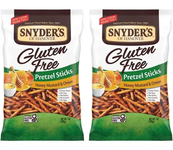 Snyder's of Hanover Gluten Free Honey Mustard and Onion Pretzel Sticks