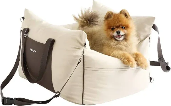 Lesure Small Dog Car Seat for Small Dogs - Waterproof Dog Booster Seat for Car w