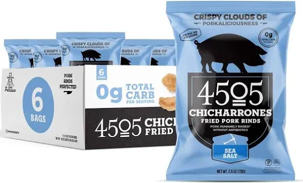 4505 Meats Chicharrones Fried Pork Rinds Sea Salt