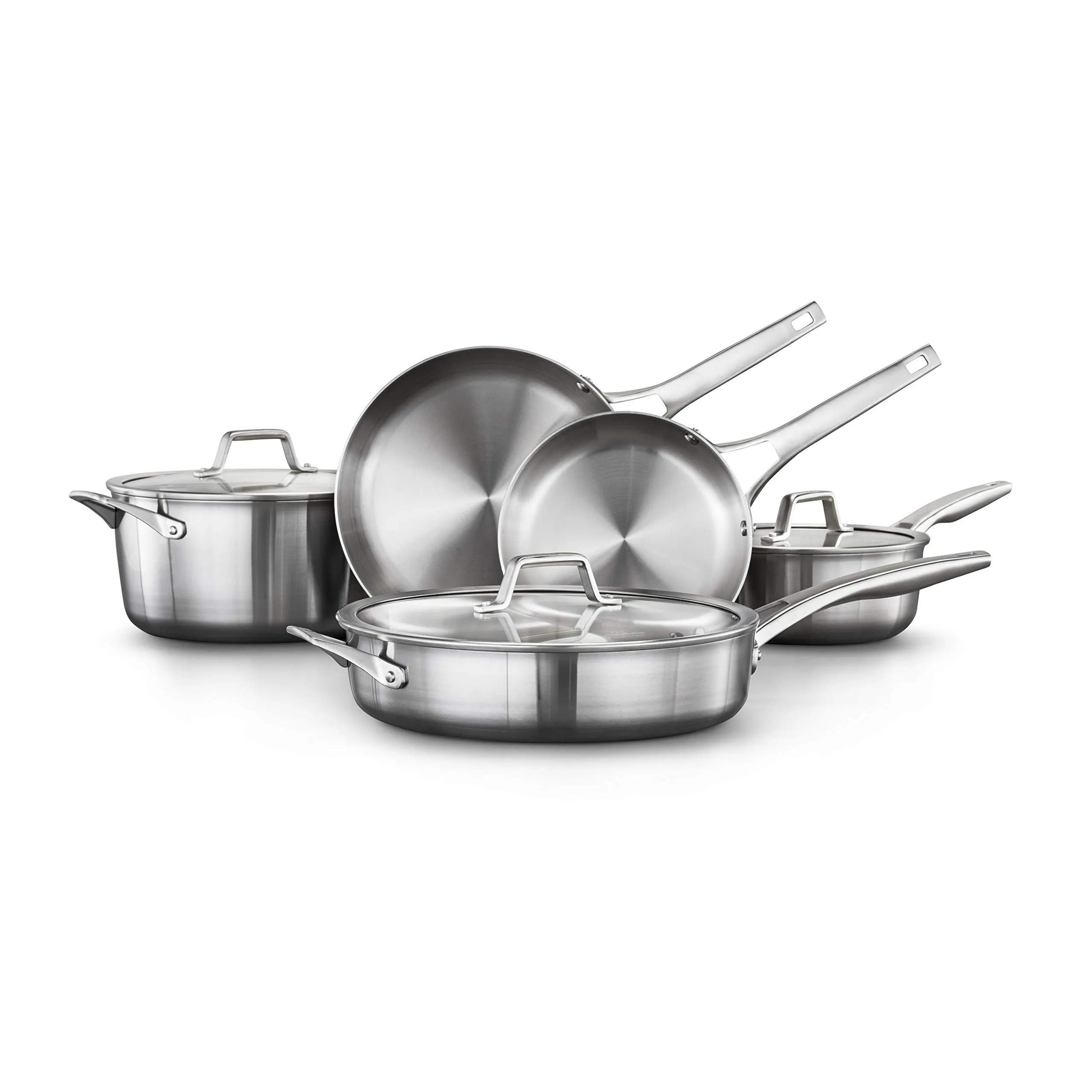 Calphalon 2029633 Silver 8-Piece Pots and Pans Set (Open Box)