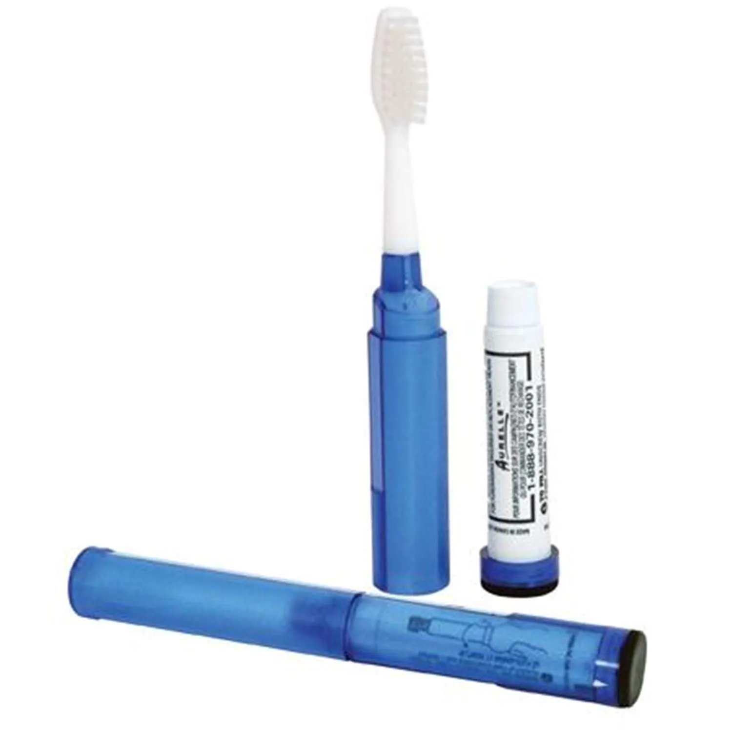 Toob 4-in-1 Refillable Travel Toothbrush Kit - Blue