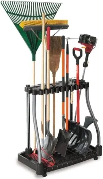 Rubbermaid Garage Tool Tower Rack, Organizes Up To 40 Long-Handled Tools/Rakes