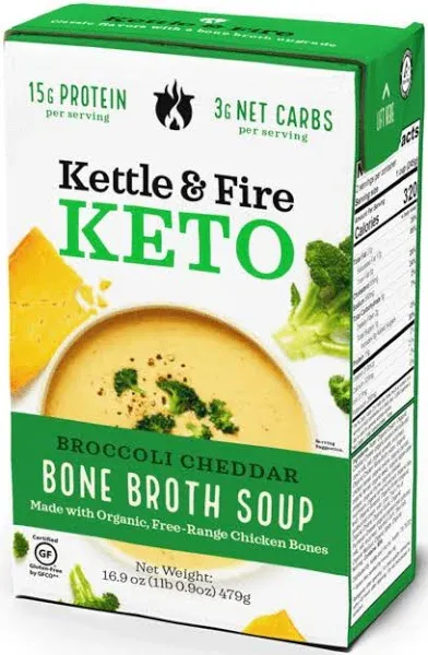 Kettle & Fire Bone Broth Soup Broccoli Cheddar